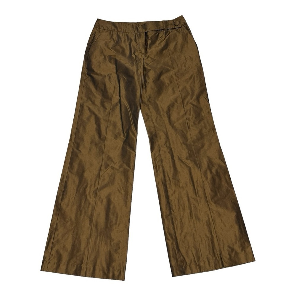 Laurel by Escada Brown Satin Evening Trousers Size 6